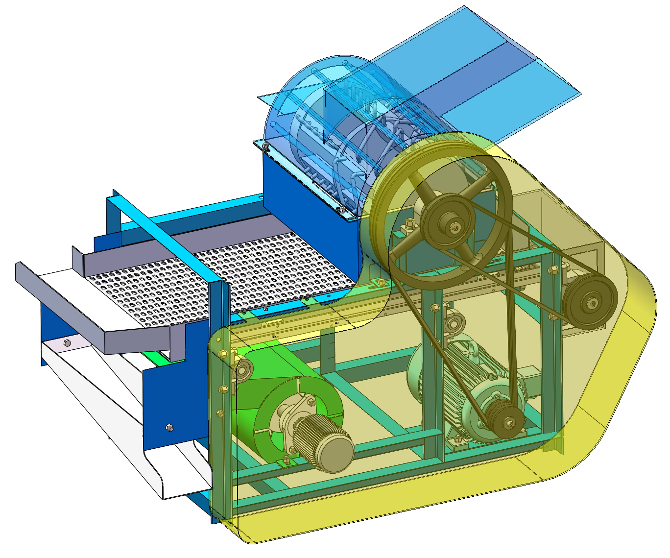 Design of Sunflower Thresher SolidWorks 3D Model .c4d .max .obj .3ds .fbx .stl .blend 