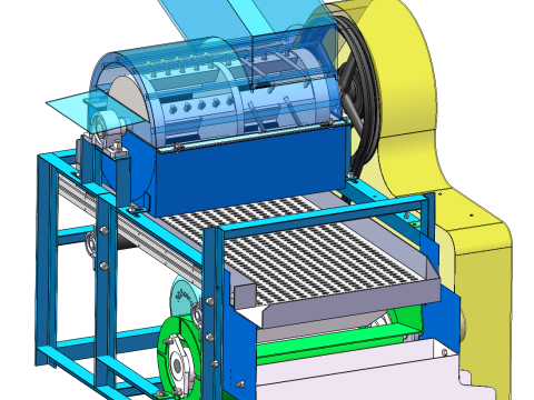 Ontwerp van zonnebloemdorsmachine SolidWorks 3D Model