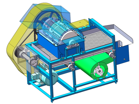Ontwerp van zonnebloemdorsmachine SolidWorks 3D Model