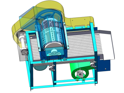 Ontwerp van zonnebloemdorsmachine SolidWorks 3D Model