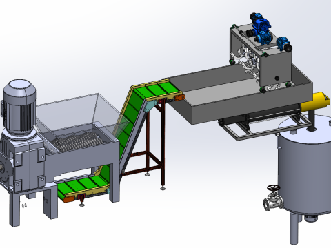 SolidWorks Design of Edible Fungi Waste Residue Recycling and Reuse Device 3D 모델