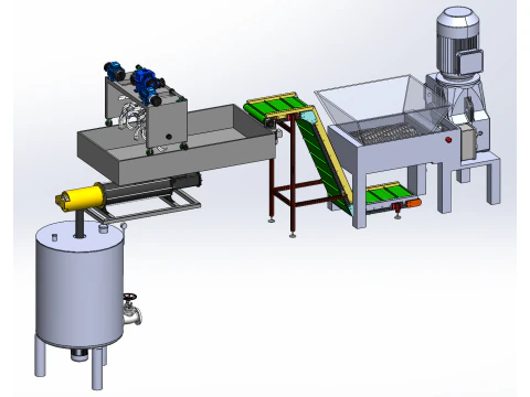 SolidWorks Design of Edible Fungi Waste Residue Recycling and Reuse Device 3D Model