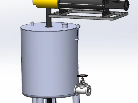 SolidWorks Design of Edible Fungi Waste Residue Recycling and Reuse Device 3D Model