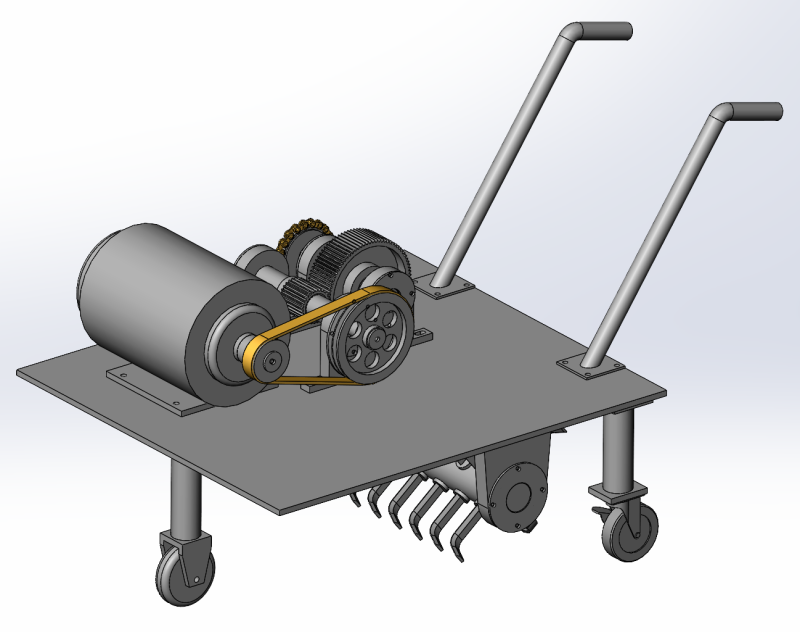 Projekt kosiarki ręcznej pchanej w SolidWorks Model 3D .c4d .max .obj .3ds .fbx .stl .blend
