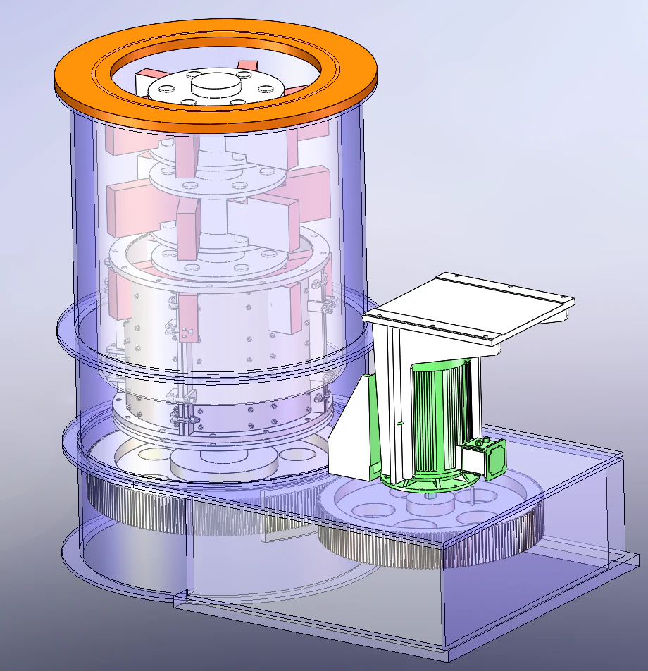 Vertical axis crusher SolidWorks 3D 3D Model .c4d .max .obj .3ds .fbx .stl .blend 