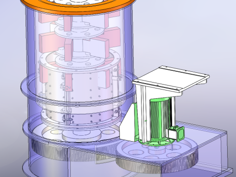 Triturador de eixo vertical SolidWorks 3D Modelo 3D