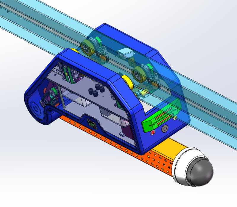 Robot inspeksi lintasan SolidWorks 3D Model 3D .c4d .max .obj .3ds .fbx .stl .blend 