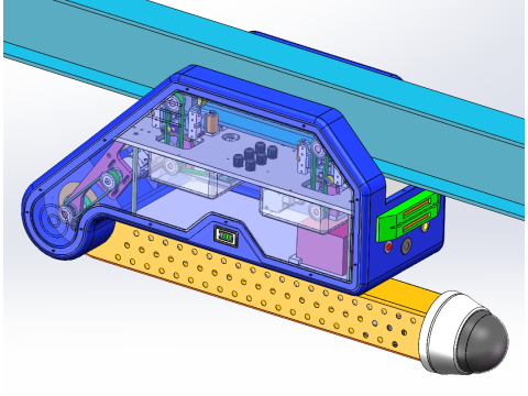 Robot inspeksi lintasan SolidWorks 3D Model 3D