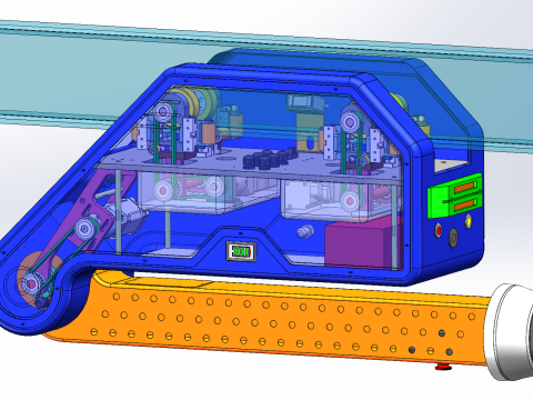 Robot inspeksi lintasan SolidWorks 3D Model 3D