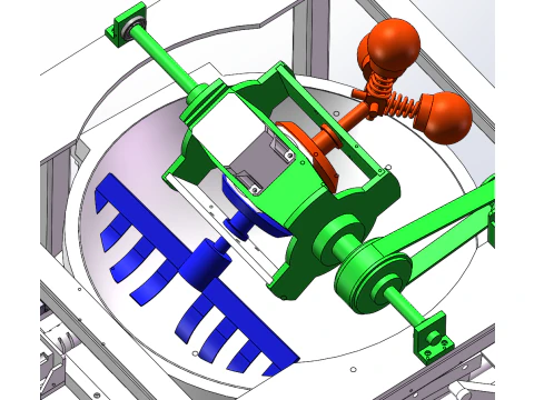 Tea Leaf Roasting Hammer Machine SolidWorks 3D Model