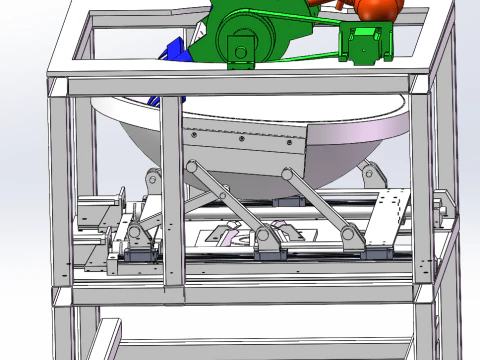 Tea Leaf Roasting Hammer Machine SolidWorks 3D Model
