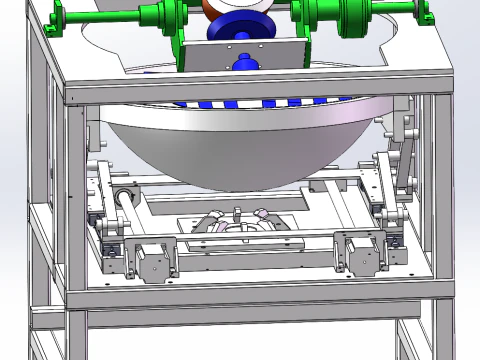 Tea Leaf Roasting Hammer Machine SolidWorks 3D Model