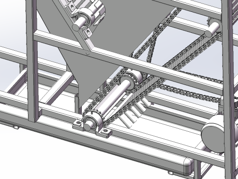 わら引き上げクラッシャー SolidWorks 3D 3Dモデル