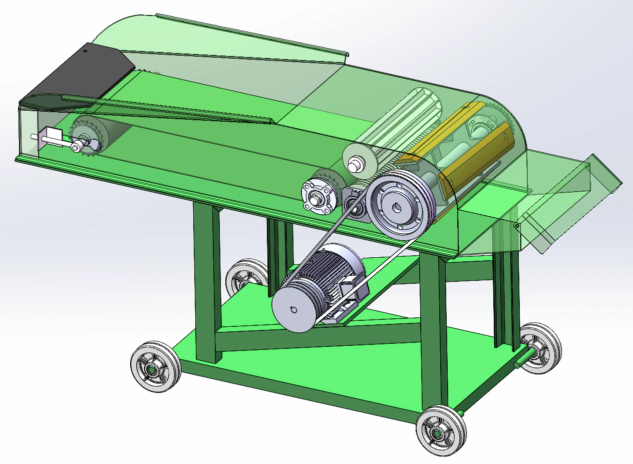 Straw crusher SolidWorks 3D 3D Model .c4d .max .obj .3ds .fbx .stl .blend 