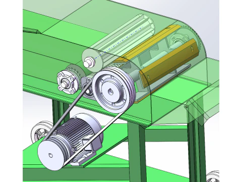 Straw crusher SolidWorks 3D 3D Model