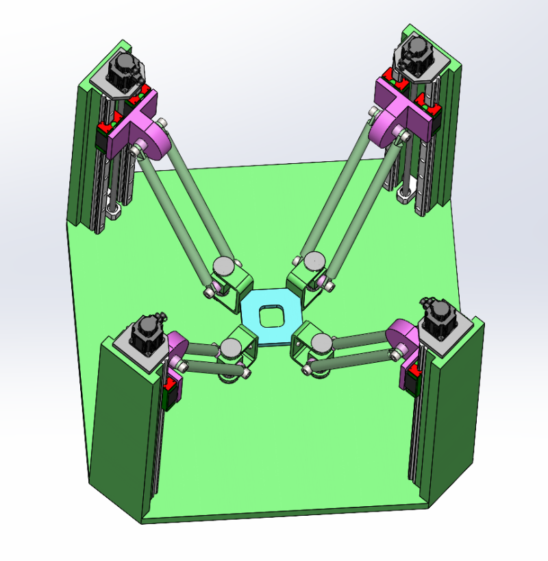 Robot parallelo SolidWorks 3D Modello 3D .c4d .max .obj .3ds .fbx .stl .blend 