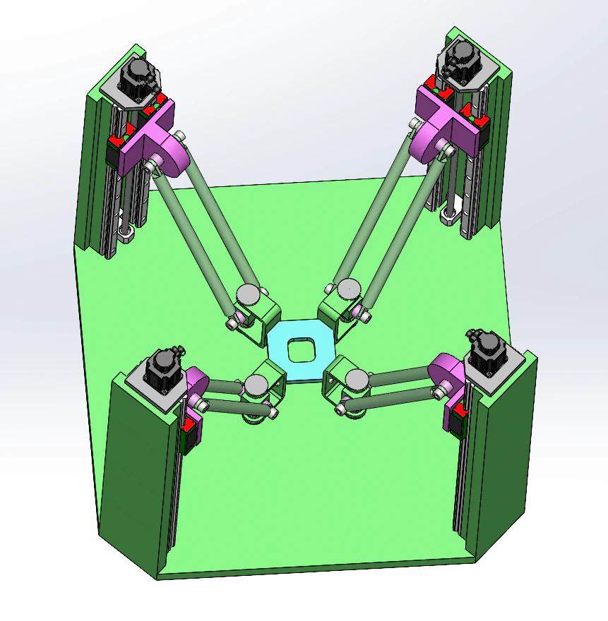 Parallel Robot SolidWorks 3D 3D Model .c4d .max .obj .3ds .fbx .stl .blend 