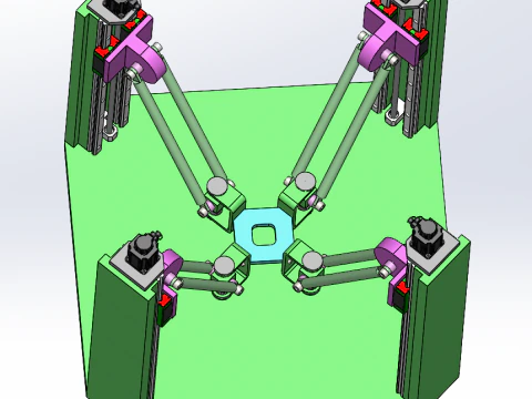 병렬 로봇 SolidWorks 3D 3D 모델