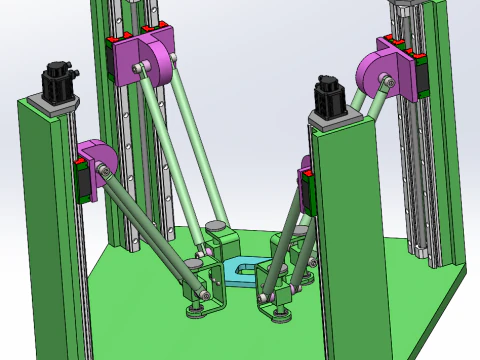 Parallel Robot SolidWorks 3D 3D Model