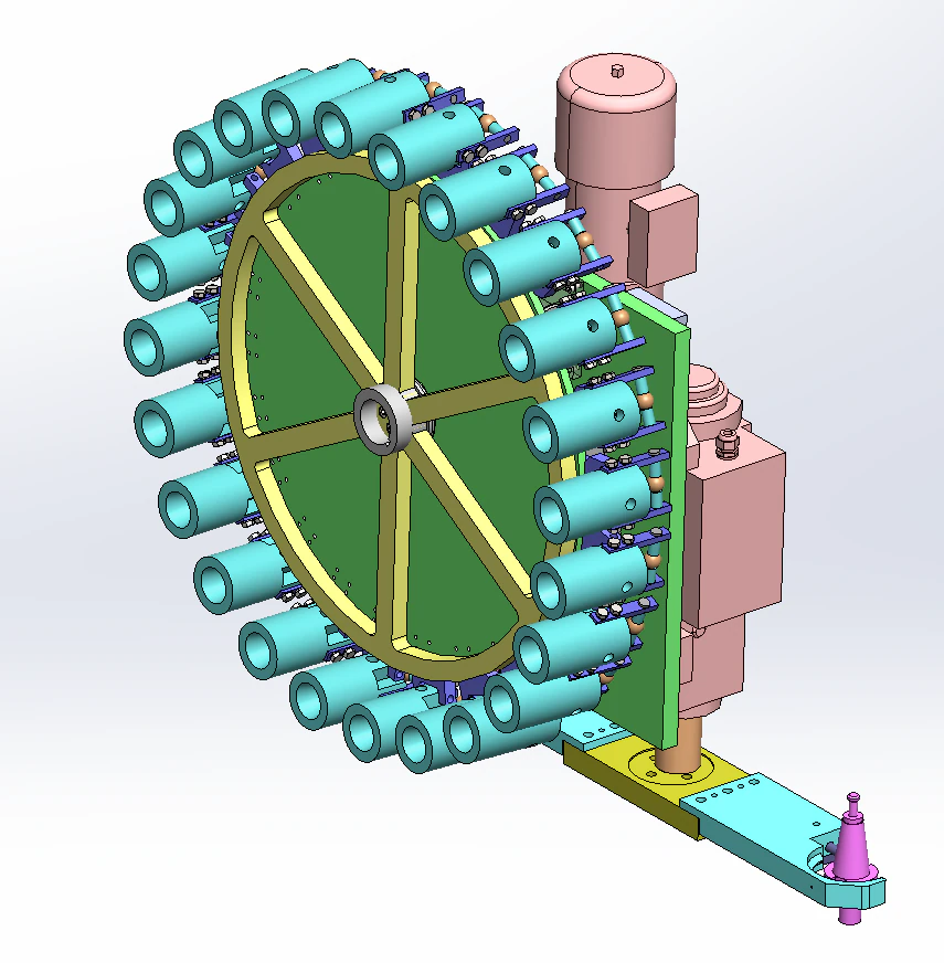 Machining center BT40-24 disc type tool magazine SolidWorks 3D 3D Model .c4d .max .obj .3ds .fbx .stl .blend 
