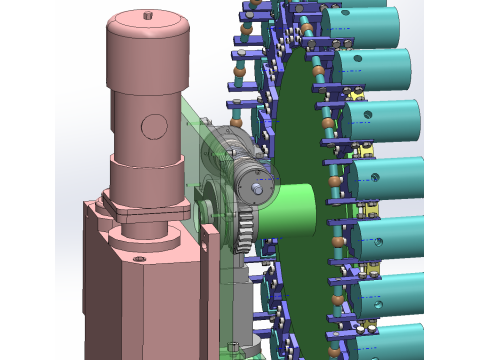 Pusat permesinan Majalah alat tipe cakram BT40-24 SolidWorks 3D Model 3D