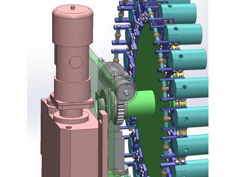Machining center BT40-24 disc type tool magazine SolidWorks 3D 3D Model