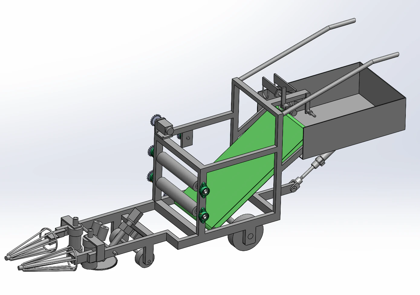 Leek Harvester SolidWorks 3D 3D Model .c4d .max .obj .3ds .fbx .stl .blend 