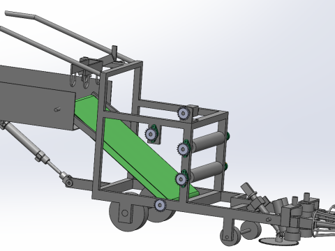 Pırasa Hasat Makinesi SolidWorks 3D 3D Model