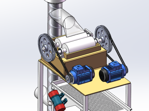 Urządzenie do przesiewania kruszenia ziarna SolidWorks 3D Model 3D