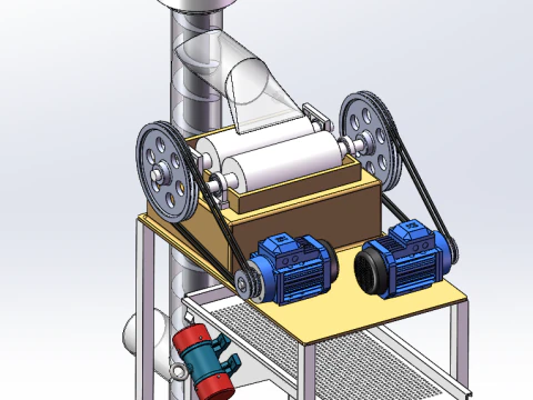 Grain Crushing Screening Device SolidWorks 3D 3D Model