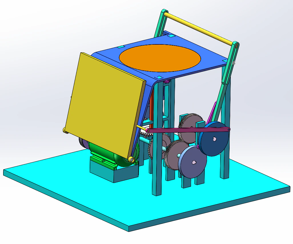 Flat press printing machine SolidWorks 3D 3D Model .c4d .max .obj .3ds .fbx .stl .blend