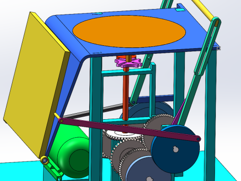Maszyna do druku płaskiego SolidWorks 3D Model 3D