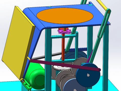 Flat press printing machine SolidWorks 3D 3D Model
