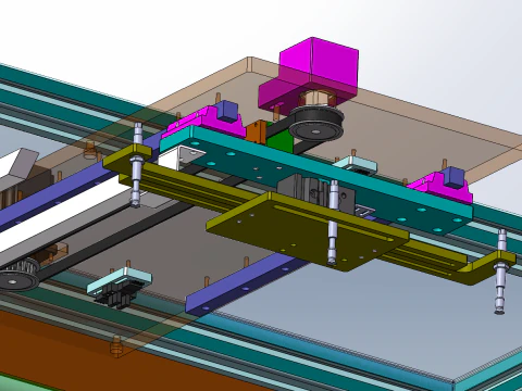 Maszyna odbierająca materiał SolidWorks 3D Model 3D