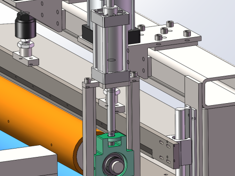 Rolstof snijmachine SolidWorks 3D 3D Model