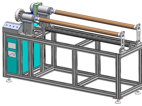 Роликовый конвейер SolidWorks 3D 3D Модель
