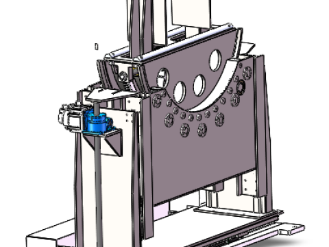 Maszyna transferowa typu C z możliwością ruchu zakrzywionego SolidWorks 3D Model 3D