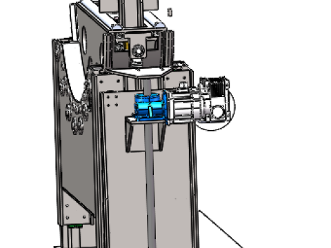 Трансферный станок C-типа с возможностью криволинейного движения SolidWorks 3D 3D Модель