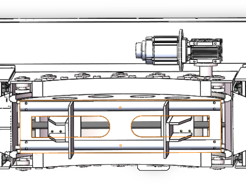 Трансферный станок C-типа с возможностью криволинейного движения SolidWorks 3D 3D Модель