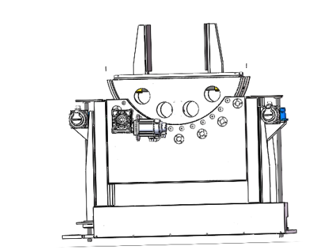 Трансферный станок C-типа с возможностью криволинейного движения SolidWorks 3D 3D Модель