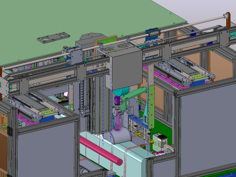 Машина для виробництва гальмівної лінії SolidWorks 3D 3D Модель