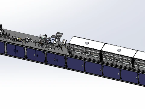Three in one tile capacitor production line SolidWorks 3D 3D Model