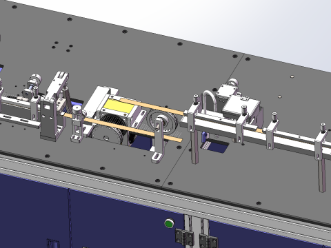 Linea di produzione di condensatori tre in uno SolidWorks 3D Modello 3D