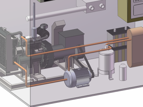 Heat pump system SolidWorks 3D 3D Model
