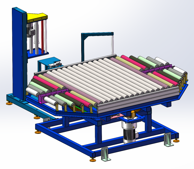Machine de film d'emballage au sol SolidWorks 3D Modèle 3D .c4d .max .obj .3ds .fbx .stl .blend 