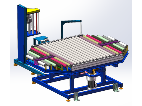 Floor standing wrapping film machine SolidWorks 3D 3D Model