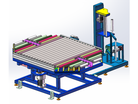 Machine de film d'emballage au sol SolidWorks 3D Modèle 3D