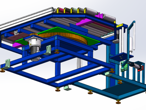 Machine de film d'emballage au sol SolidWorks 3D Modèle 3D