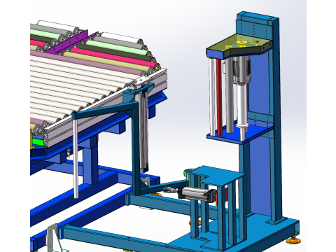 Machine de film d'emballage au sol SolidWorks 3D Modèle 3D