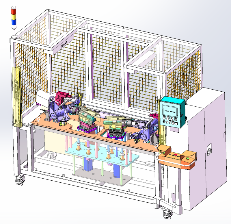 Peralatan otomasi pembersihan dan penyadapan benang mur SolidWorks 3D Model 3D .c4d .max .obj .3ds .fbx .stl .blend